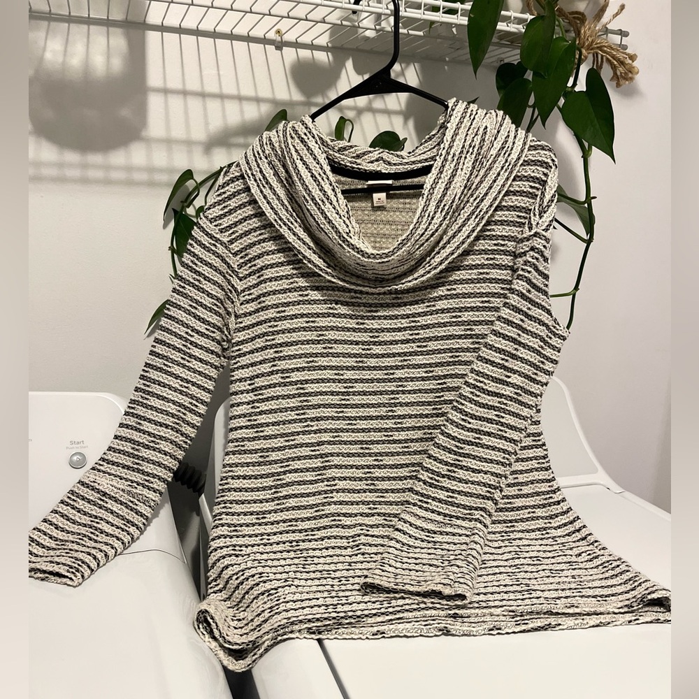 Merona White and Black Sweater